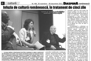 Picture of The Romanian Film Festival 2012 in Diaspora Romaneasca newspaper